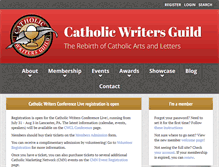 Tablet Screenshot of catholicwritersguild.org